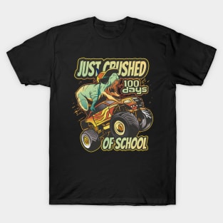 100 Days Of School T Rex Monster Truck T-Shirt